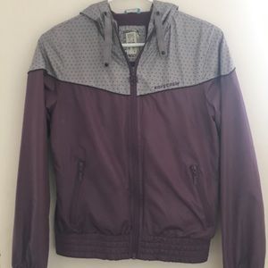 XDYE Crew Pull&Bear Purple Rain Jacket w/ hood Sm